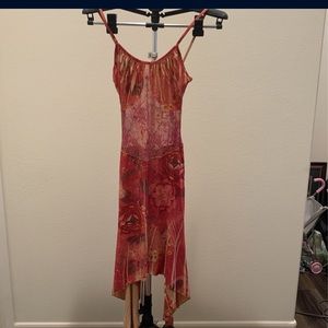 Vintage Asymmetrical Floral Dress